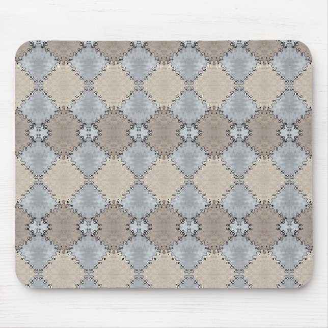 MUTED Earth Toned Faux Leather Mönster Musmatta (Framsidan)
