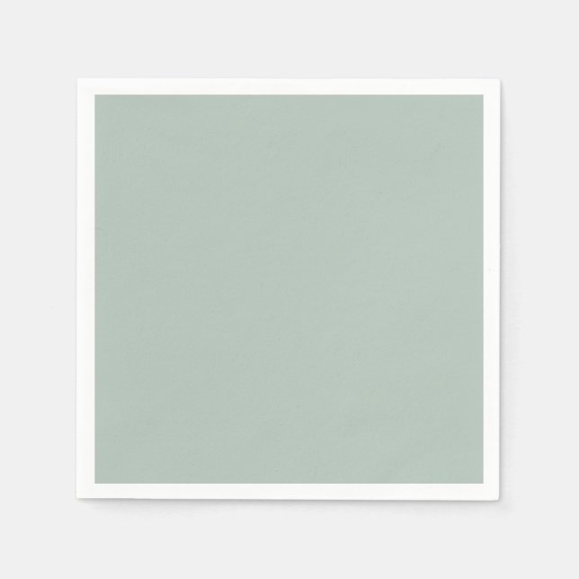 Muted Eucalyptus Green Color Pappersservett (Framsidan)