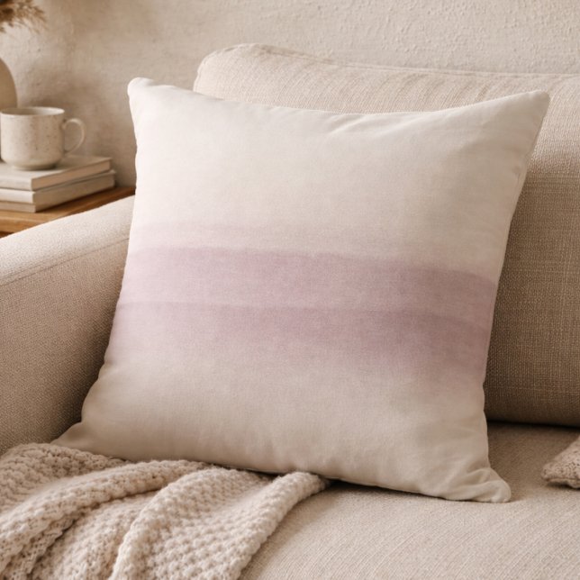 Muted Mauve Dusk Throw Pillow Kudde (A twilight-toned accent that grounds living rooms with subtle movement)