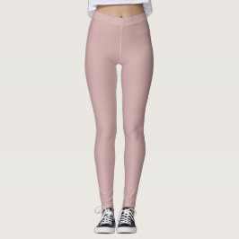muted pink solid leggings