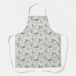 Muted Poinsettas All-Over Print Apron