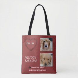 Muted Red Double-Sided Pet Tribute Tygkasse
