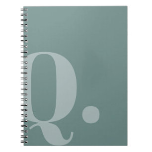 MUTEN Teal Letterform Anteckningsbok
