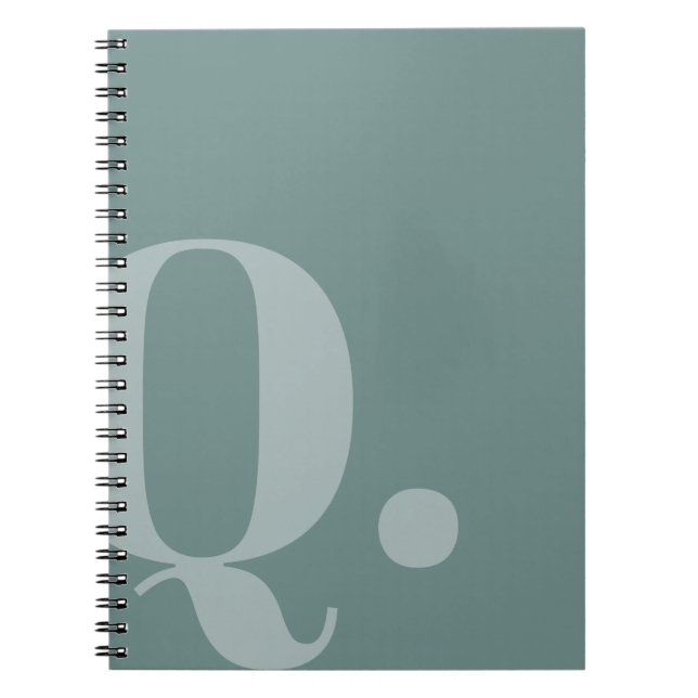 MUTEN Teal Letterform Anteckningsbok (Framsidan)