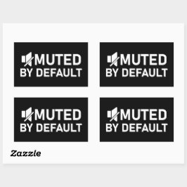 MUTERAD MED Standard Minimalist T-Shirt - Audio V2 Rektangulärt Klistermärke