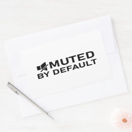 MUTERAD med standardminimalistisk T-Shirt-Audio V1 Rektangulärt Klistermärke