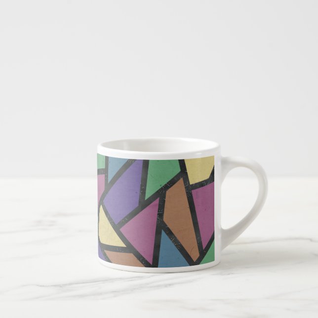 Muterad regnbåge färg mosaic mönster espressomugg (Höger)