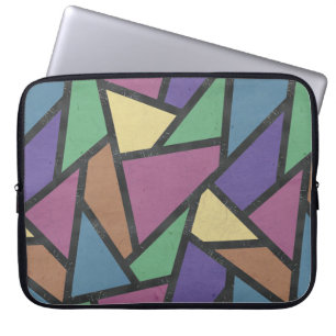 Muterad regnbåge färg mosaic mönster laptop fodral