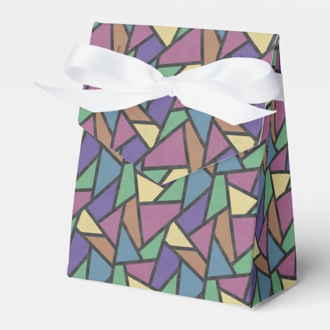 Muterad regnbåge färg mosaic mönster presentaskar (Framsidan Sidan)