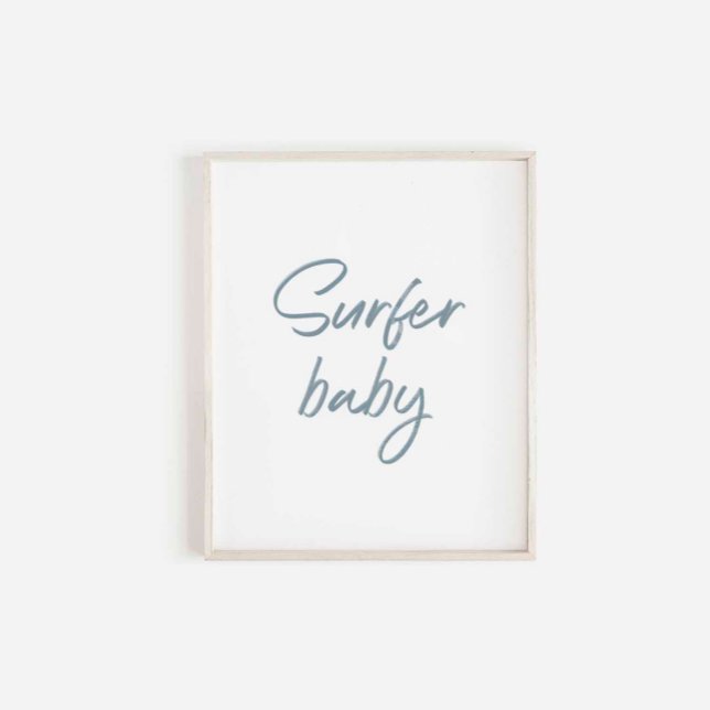 Muterad vattenfärgsblå baby poster (Skapare uppladdad)