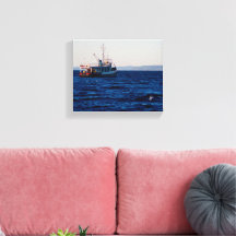 Mutiny Bay Bogserbåt Bred Blå Vatten Fotografi