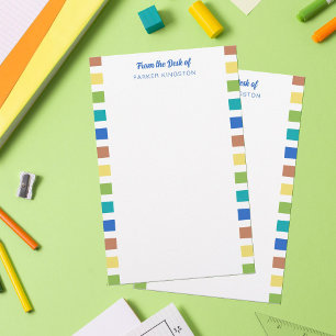 MUTIT FÄRGfärgat Rand från skrivbordet Brevpapper