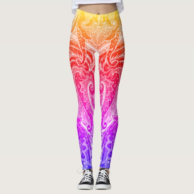 Mutli Färg Finare Design Leggings (Framsida)