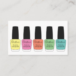 Mutli Färg Nagel Polska Flaskor Visitkort