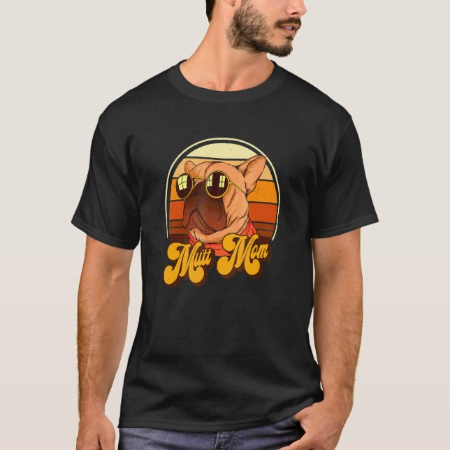 Mutt Mamma  Rolig Hund  5 T Shirt (Framsida)