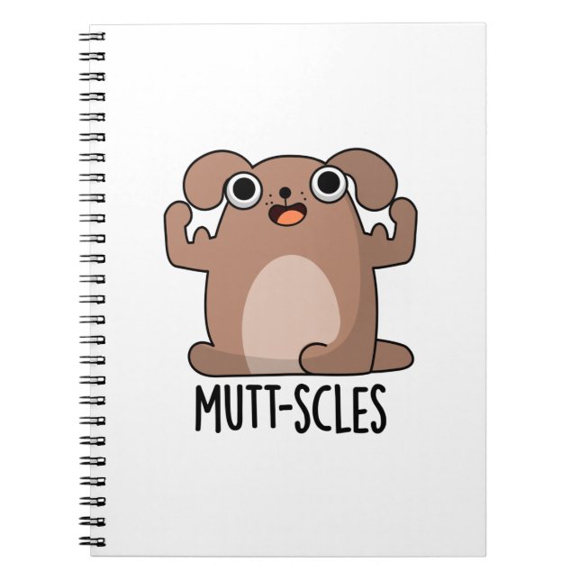 Mutt-scles Rollig Djurdjäv Hund Puns Anteckningsbok (Framsidan)