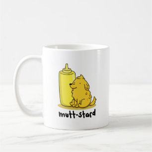 Mutt-stard Funny Doggy Mustard Pun Kaffemugg