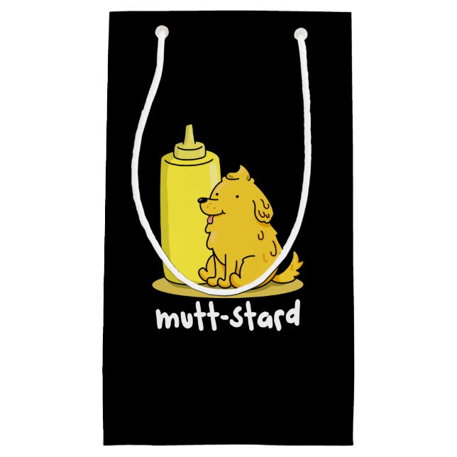Mutt-stard Funny Doggy Mustard Pun Mörk BG (Framsidan)
