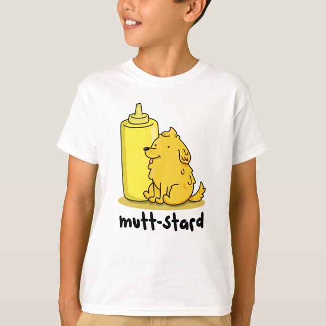 Mutt-stard Funny Doggy Mustard Pun T Shirt (Framsida)