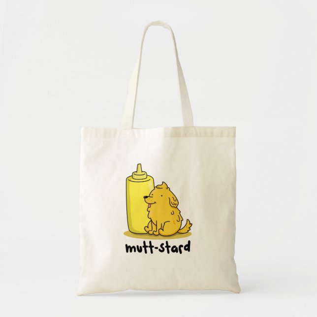 Mutt-stard Funny Doggy Mustard Pun Tygkasse (Framsidan)