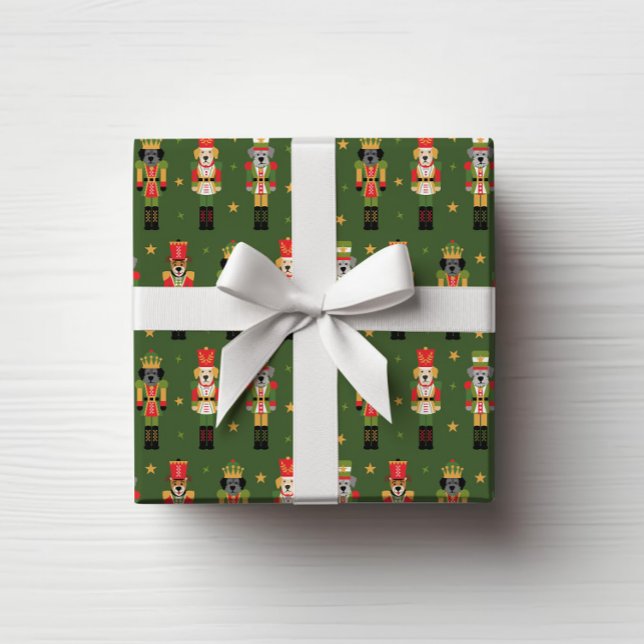 Muttcracker Christmas - Dog Nutcrackers  Presentpapper (Christmas Muttcracker Dog Gift Wrap)