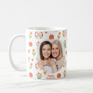 Muttertag Blumenmuster- im Aquarellstil Kaffemugg