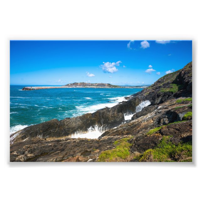Mutton bird Island sjölandskap Australien Fototryck (Framsidan)