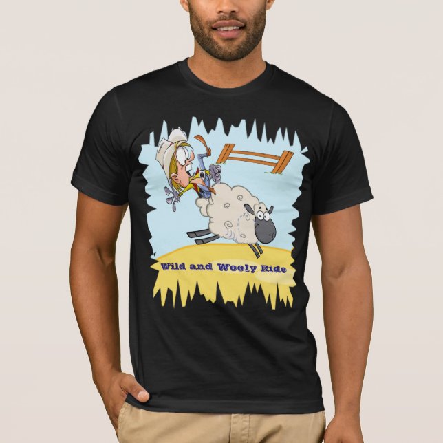 Mutton Bustin Rodeo T-Shirt Vuxen Storlekare (Framsida)