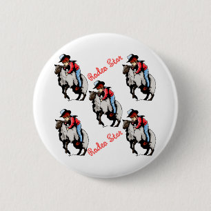 Mutton Busting Button Westernare Party favors Knapp