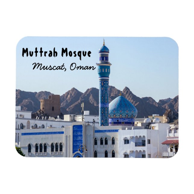 Muttrah-moskén - Muscat, Oman Magnet (Horisontell)