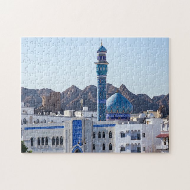 Muttrah-moskén - Muscat, Oman Pussel (Horisontell)