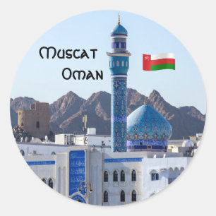 Muttrah Mosque - Muscat, Oman Runt Klistermärke