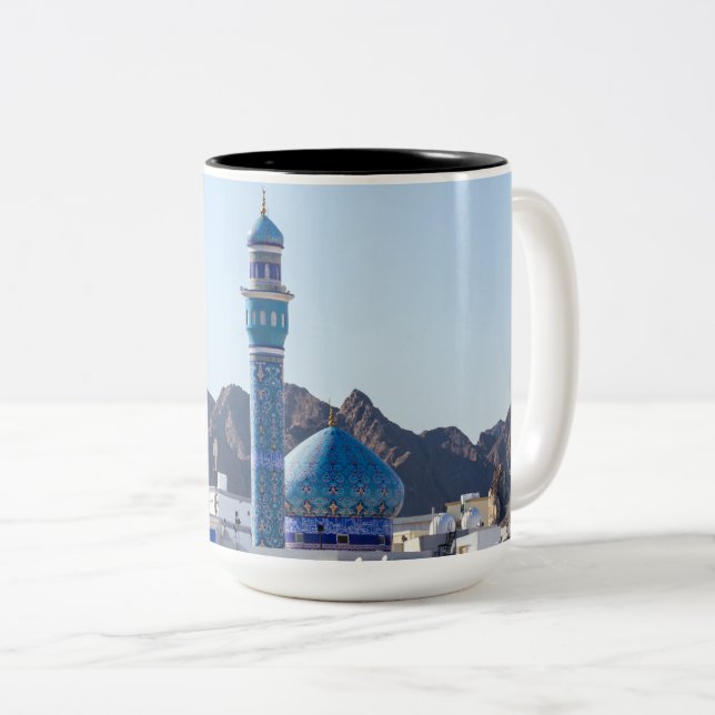 Muttrah Mosque - Muscat, Oman Två-Tonad Mugg (Framsida höger)