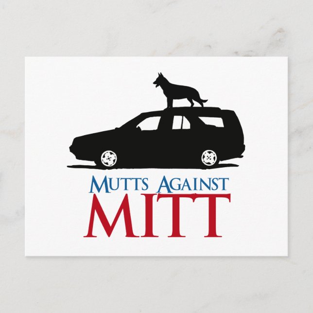 Mutts Against Mitt Romney.png Vykort (Framsida)