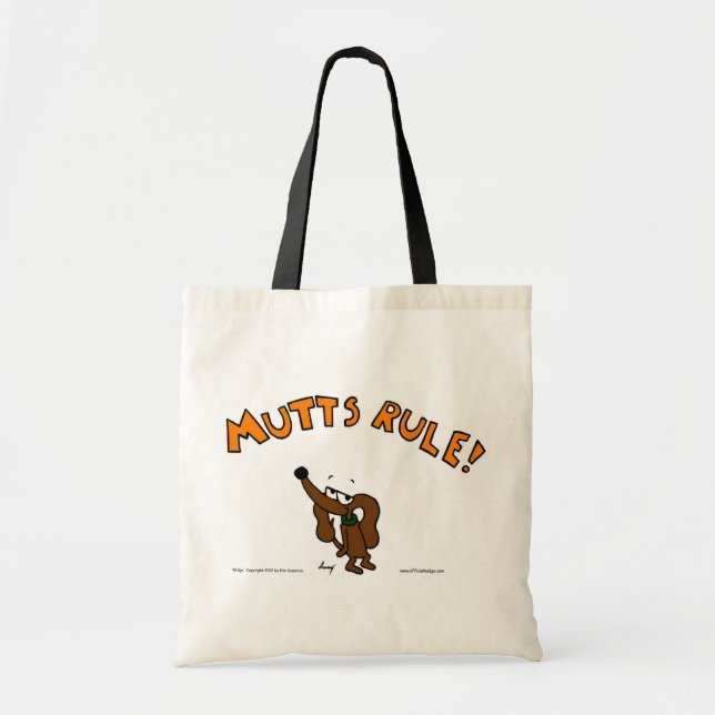 MUTTS RULE Tote Bag Tygkasse (Framsidan)