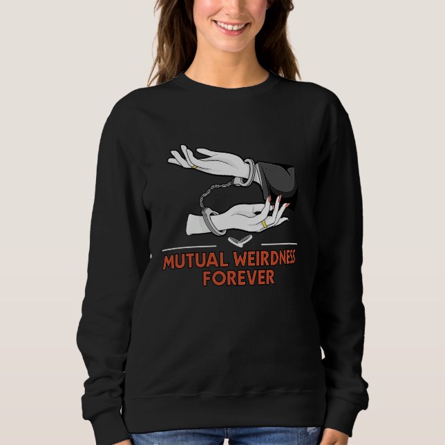 Mutual Weirdness Forever Wedding Nerd Bride and Gr T Shirt (Framsida)