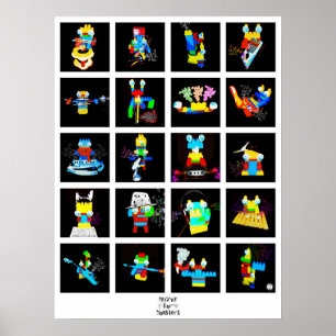 Muzak för monster: Collage Poster