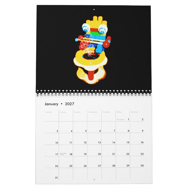 Muzak for Monsters Calendar Kalender (Jan 2027)