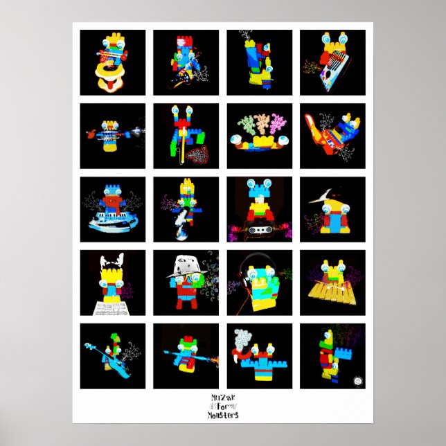 Muzak for Monsters: Collage Poster (Framsidan)