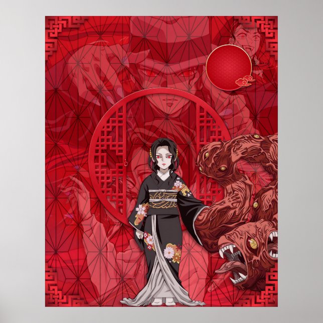 Muzan Kibutsuji Woman Poster (Framsidan)