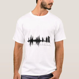 Muziek noten. Keyboard, piano toetsen. T Shirt