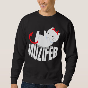 Muzifer I Cat Kitten Lucifer Djävulen Little Djävu Lång Ärmad Tröja