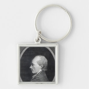 Muzio Clementi, 1803 Fyrkantig Silverfärgad Nyckelring