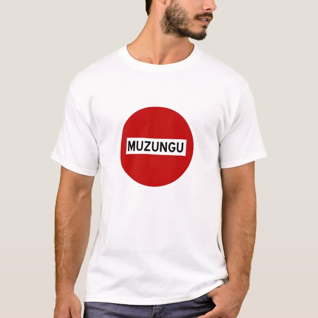 muzungu-stopp tee shirt (Framsida)