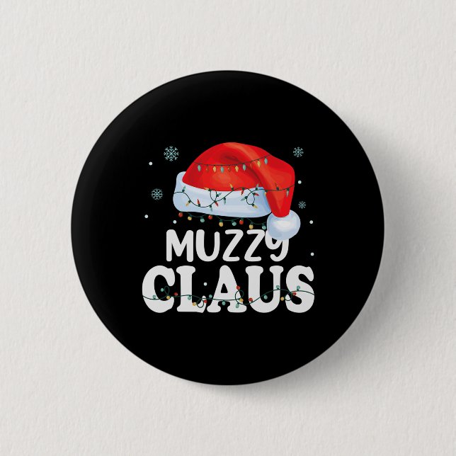 Muzzy Claus Julafton Family Matching Funny Grandma Knapp (Framsida)