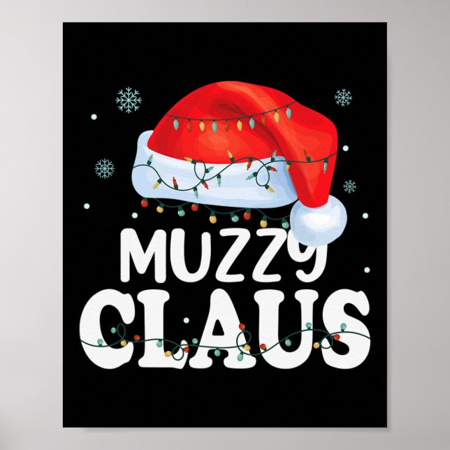 Muzzy Claus Julafton Family Matching Funny Grandma Poster (Framsidan)