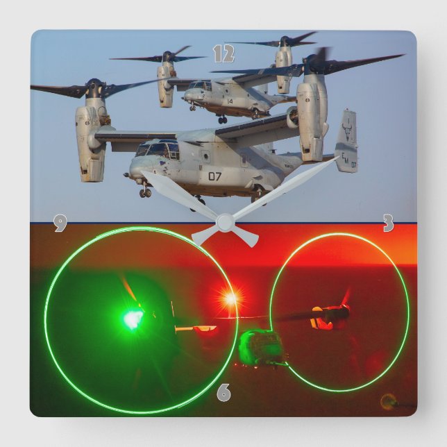 MV-22B OSPREY FYRKANTIG KLOCKA (Framsida)