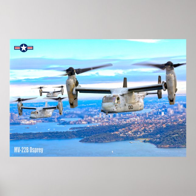 MV-22B OSPREY ÖVER AUSTRALIEN POSTER (Framsidan)