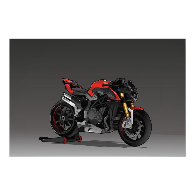 MV Agusta Brutale 1000RR Fototryck (Framsidan)