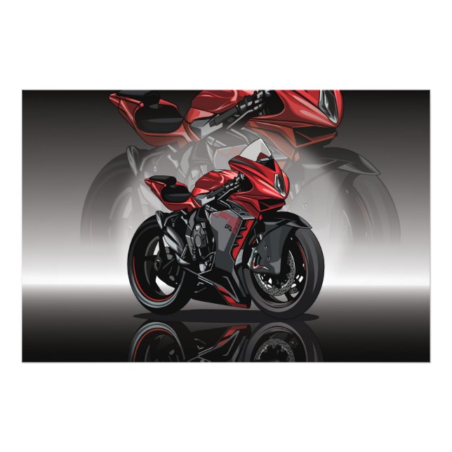 MV Agusta F3 with special background Fototryck (Framsidan)